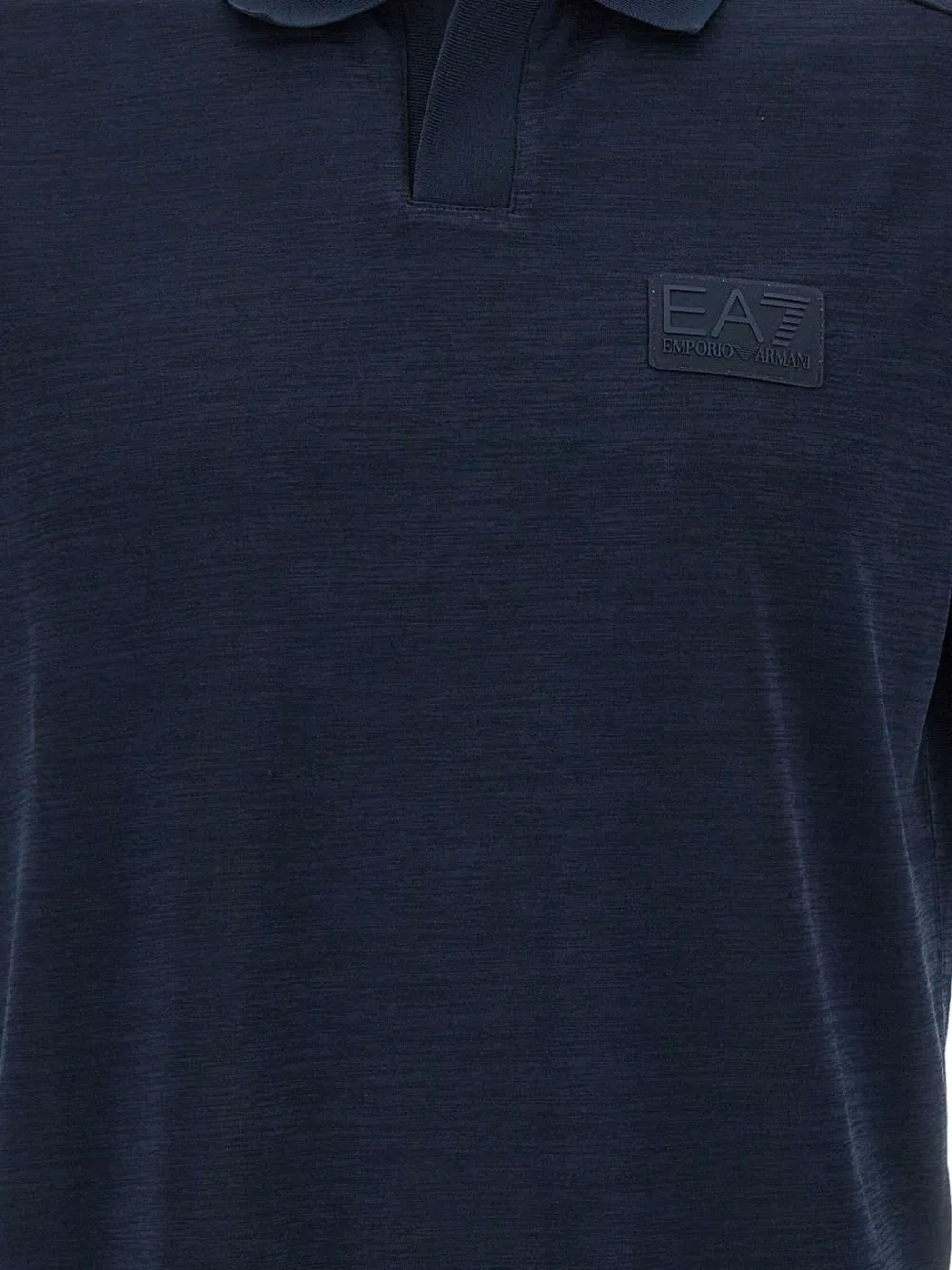 Ea7 Emporio Armani Poloshirt met logopatch Blauw