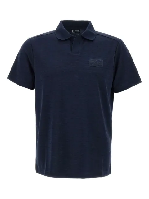 Ea7 Emporio Armani logo-patch polo shirt