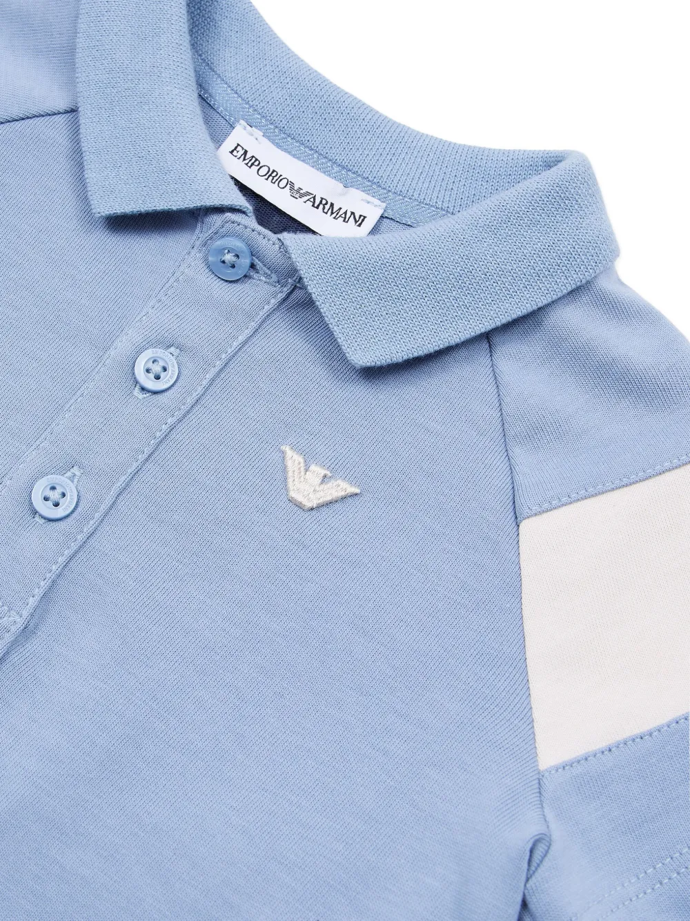 Emporio Armani Kids cotton polo shirt Blauw