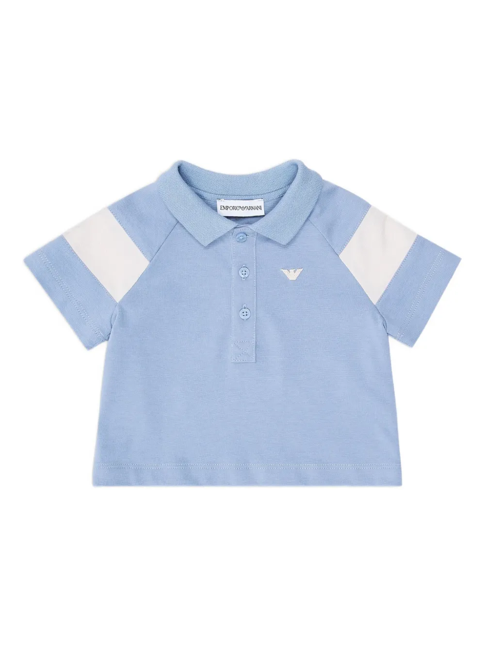 Emporio Armani Kids cotton polo shirt - ブルー Emporio Armani Kids cotton polo shirt - ブルー