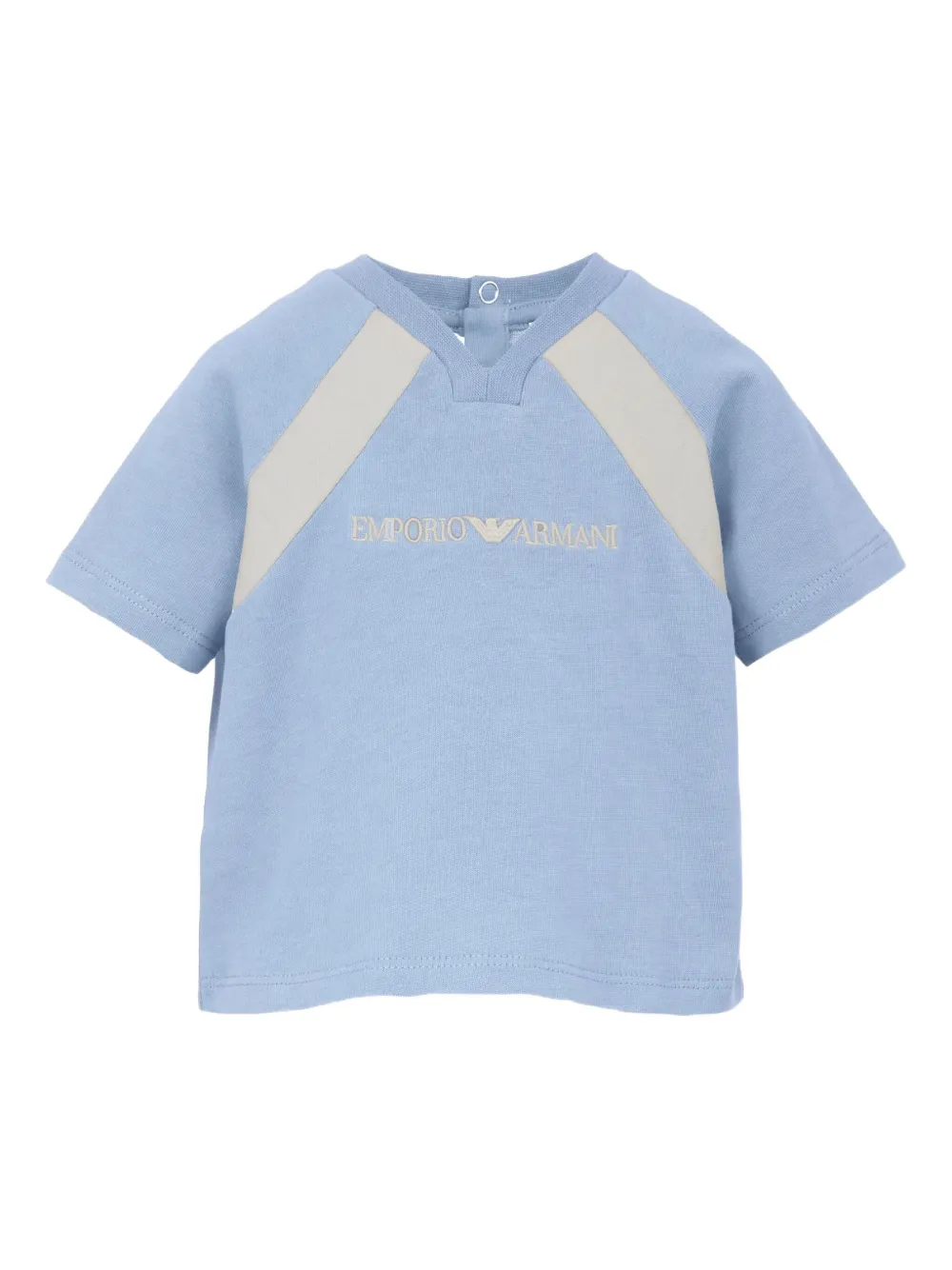Emporio Armani Kids logo-embroidered polo shirt | Blue | Image 1