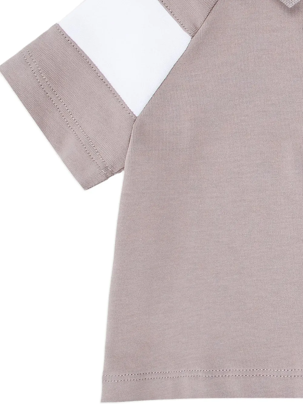 Emporio Armani Kids Poloshirt met colourblocking Beige