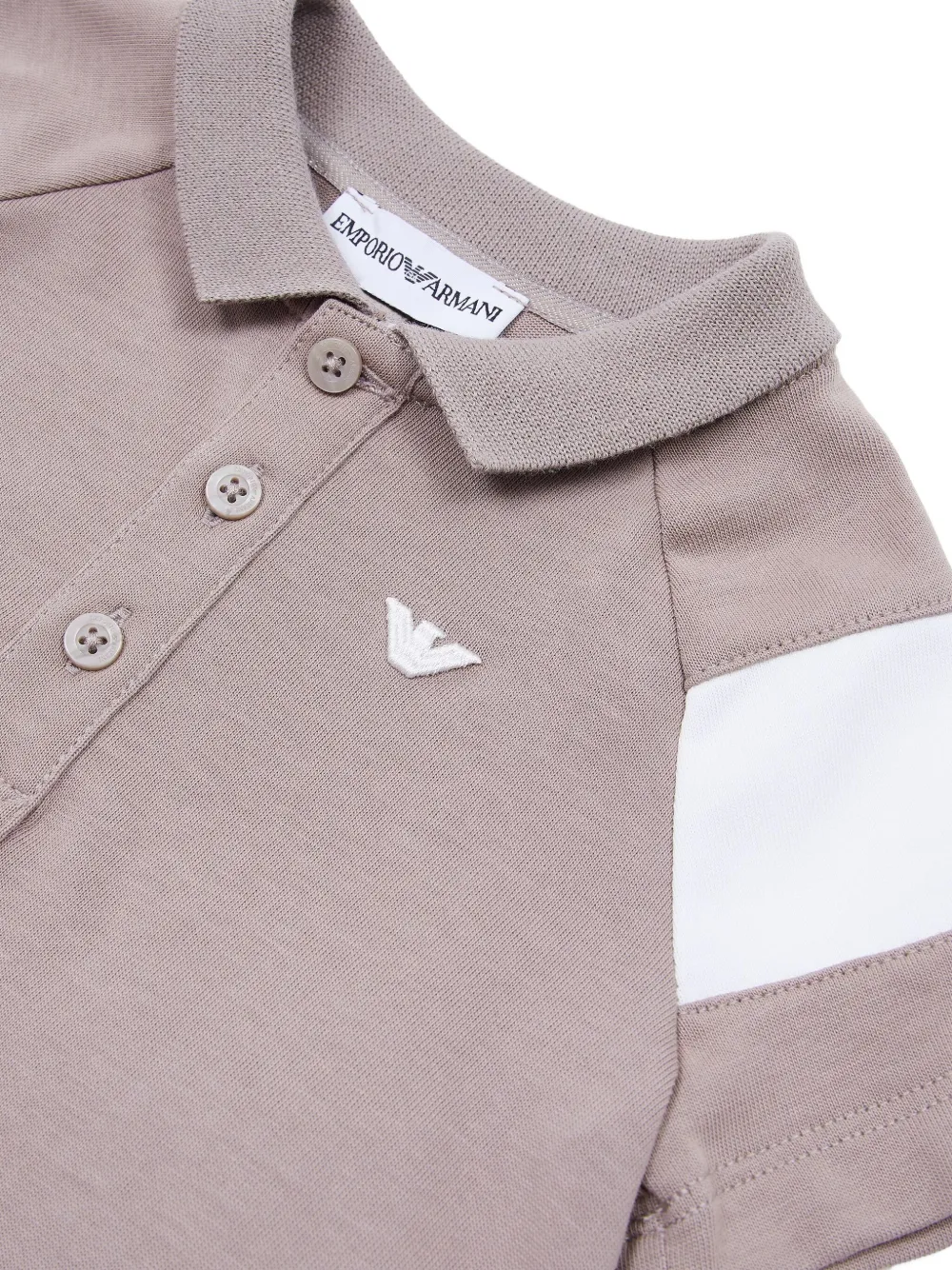 Emporio Armani Kids Poloshirt met colourblocking Beige