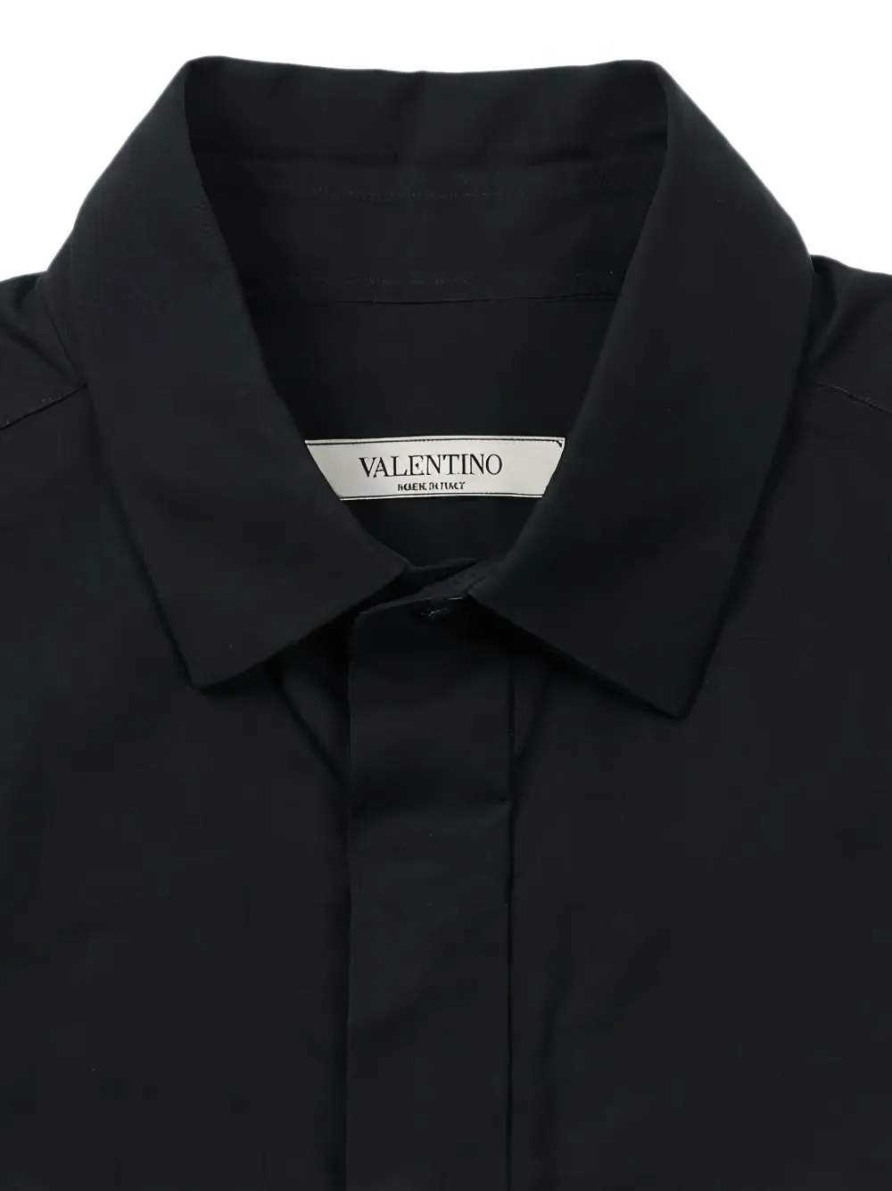 Valentino Garavani epaulette-detail chest-pocket shirt Zwart