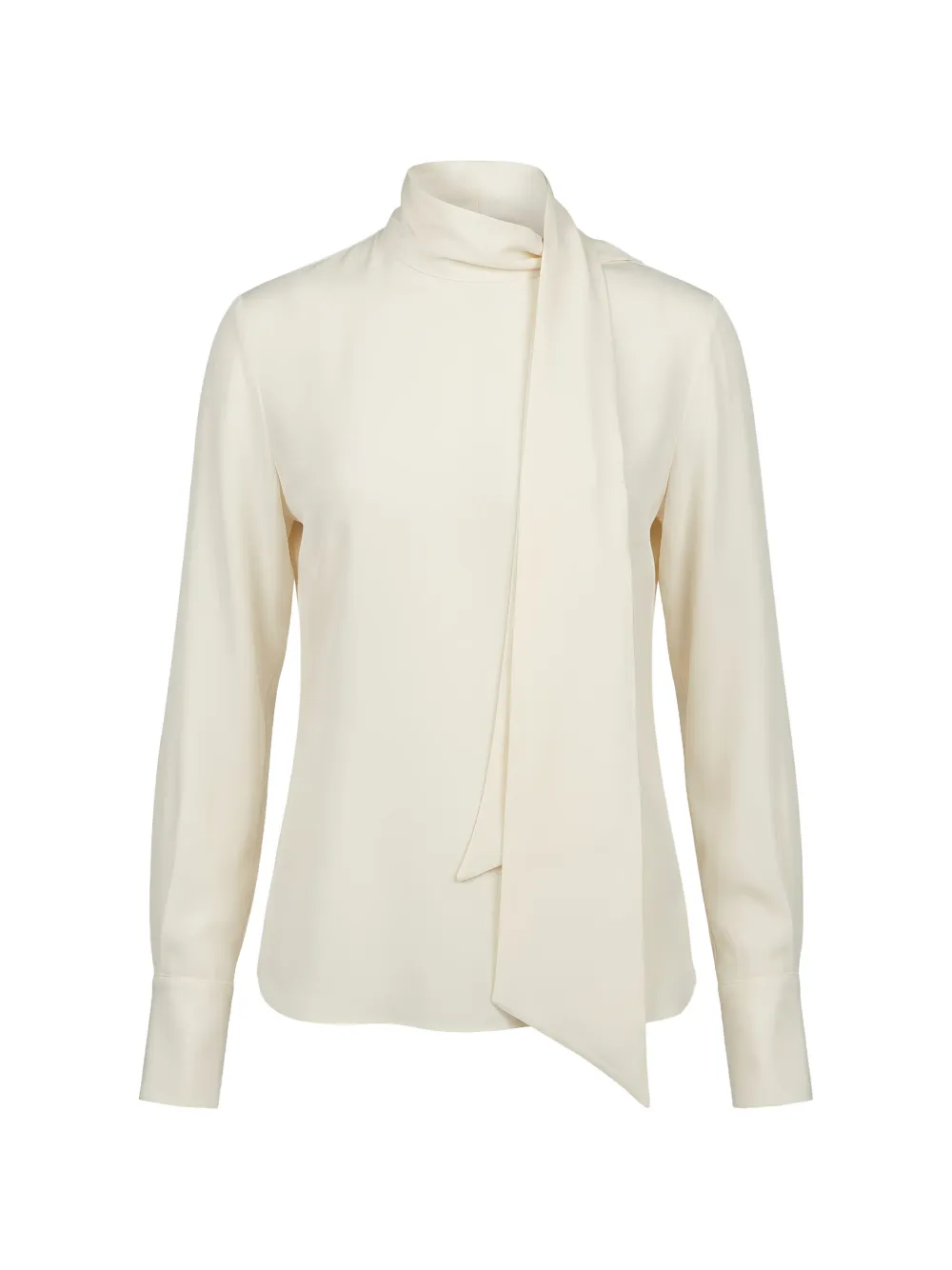 Valentino Garavani pussy-bow long-sleeve shirt - Toni neutri