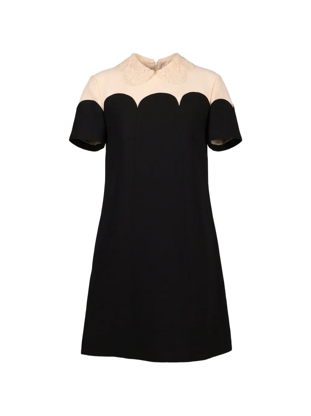 Valentino Garavani lace-collar mini dress - Nero