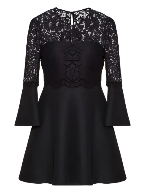 Valentino Garavani lace-paneled flared dress