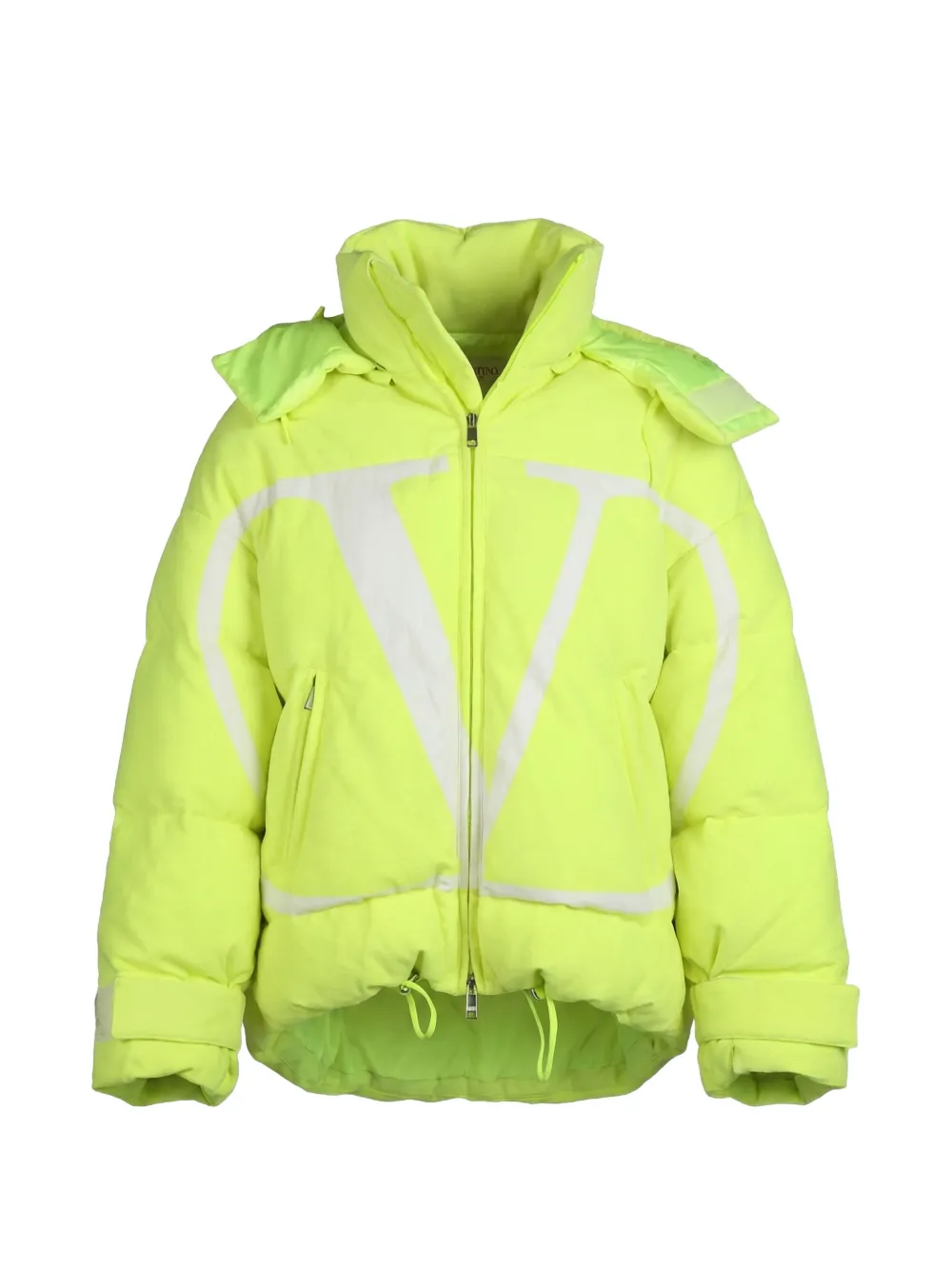 Valentino Garavani logo-print hooded jacket - Yellow