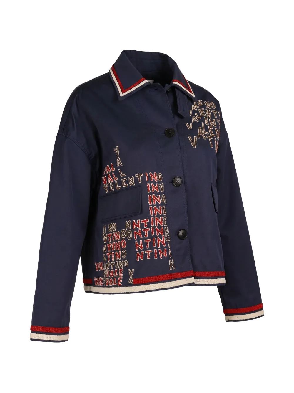 Valentino Garavani Jack met kraag en kralen Blauw
