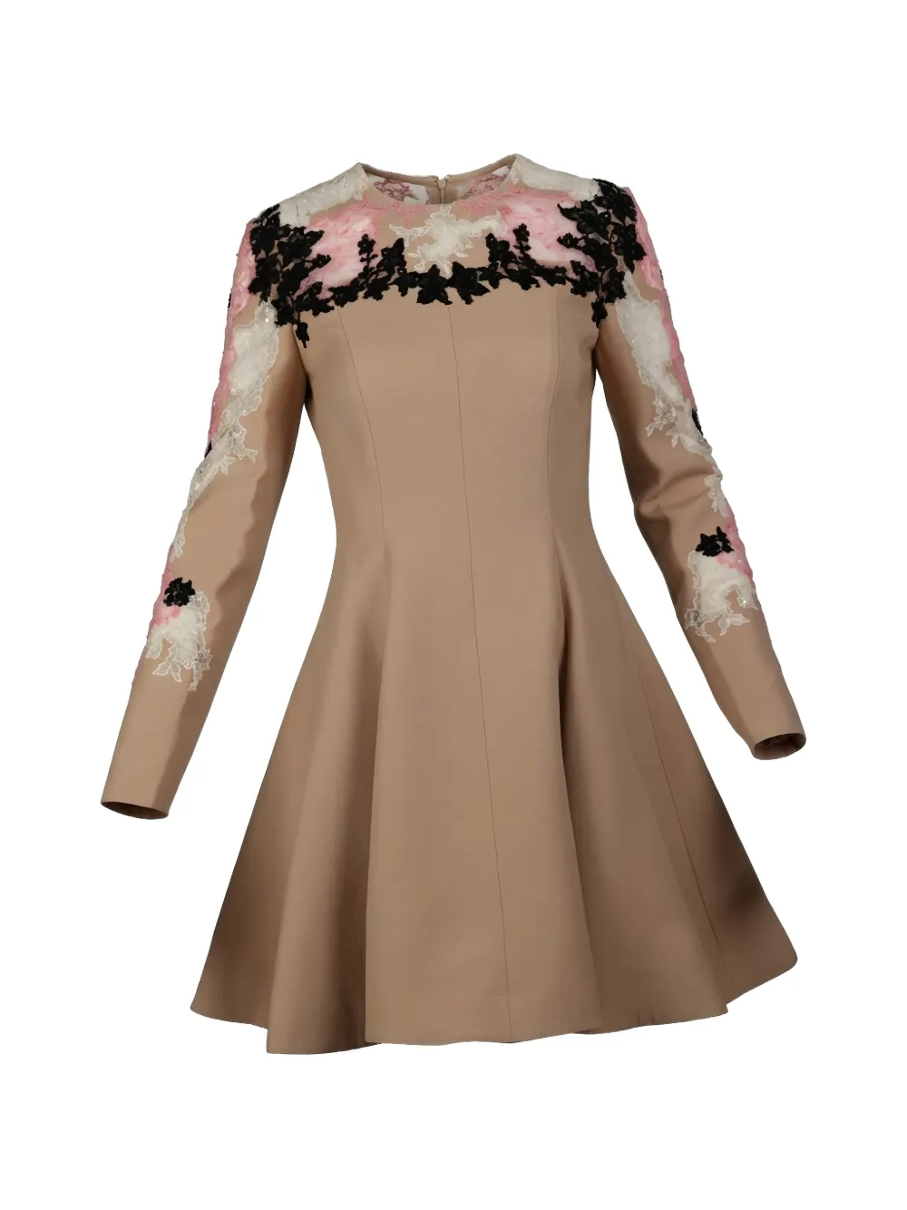Valentino Garavani floral-lace mini dress - Toni neutri