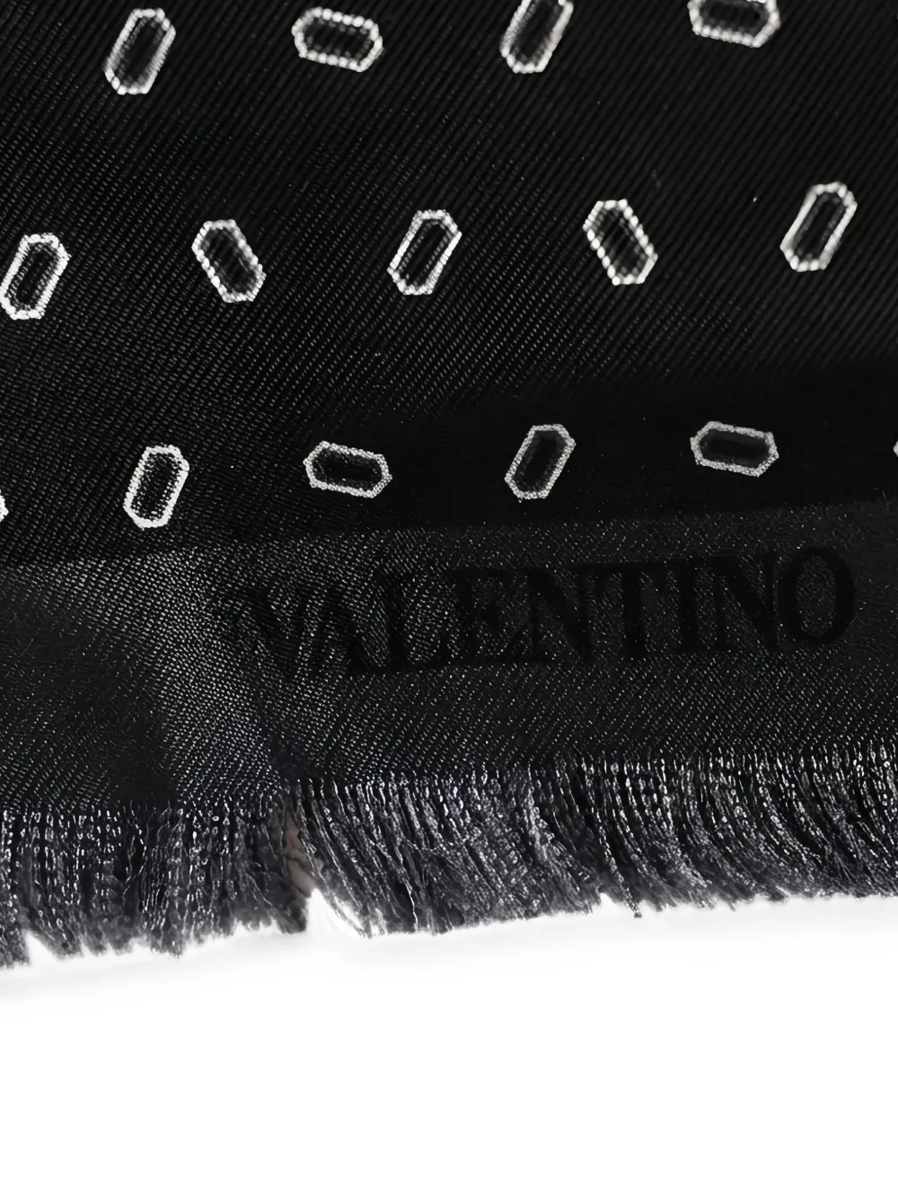 Valentino Garavani Sjaal met monogramprint Zwart
