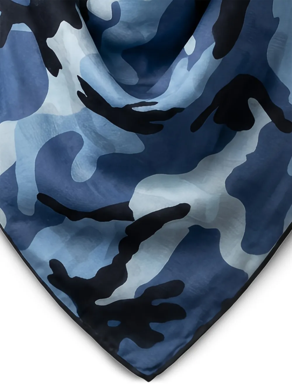 Valentino Garavani Sjaal met camouflageprint Blauw