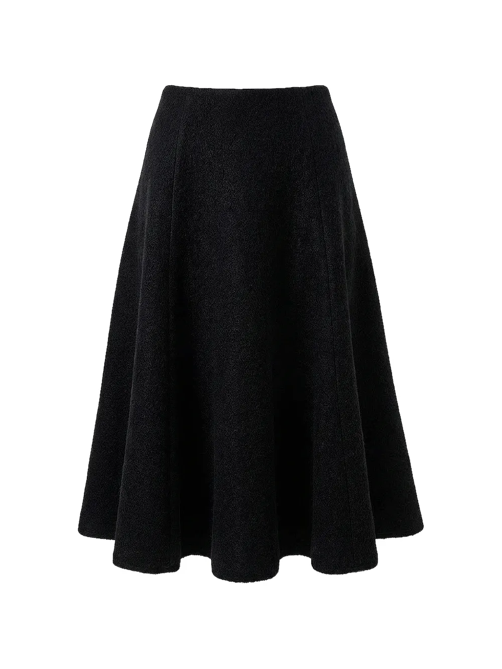 Valentino Seam-detail Midi Skirt In Black