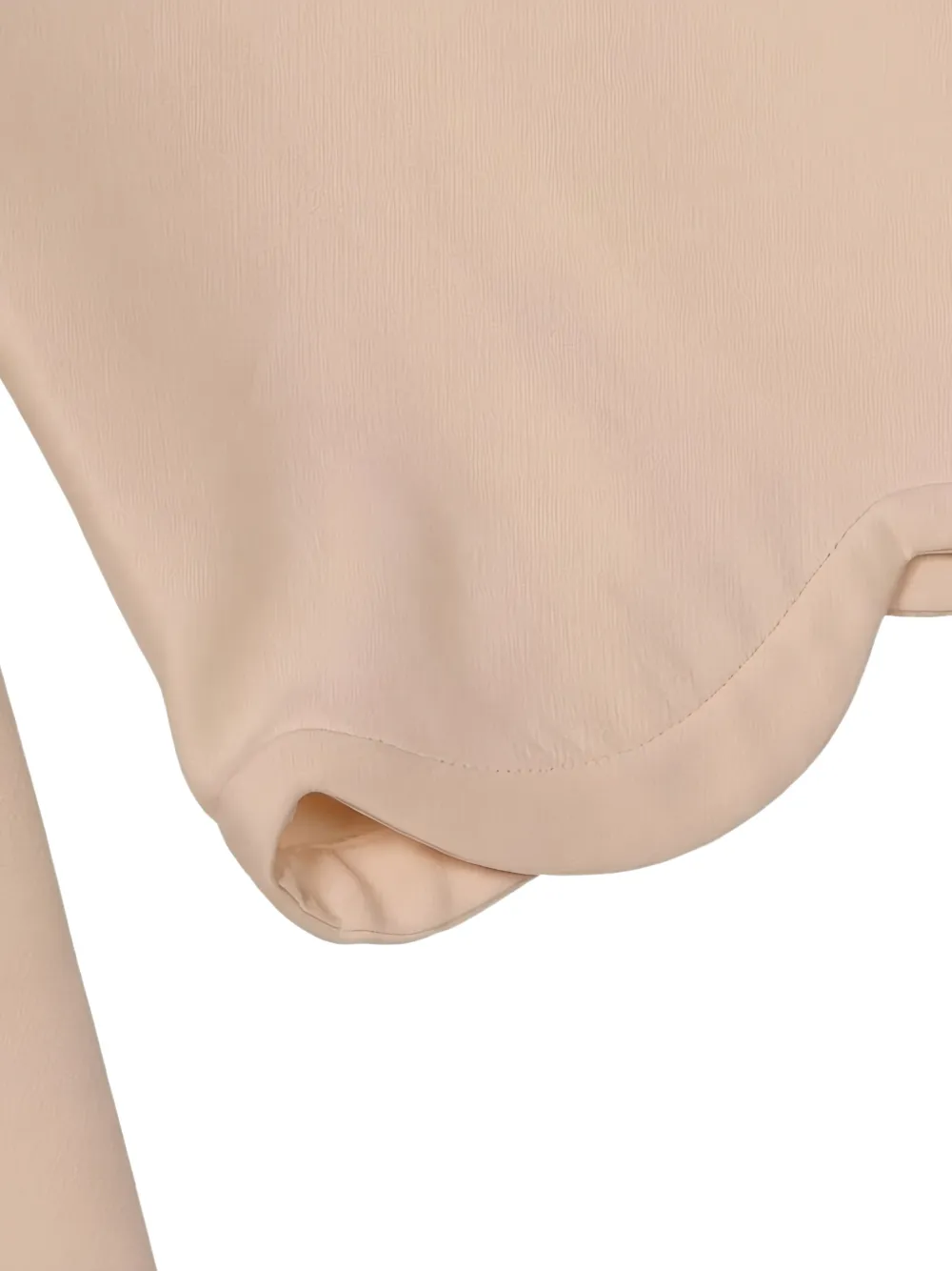 Valentino Garavani Mini-jurk met gewelfde afwerking en flared mouwen Beige
