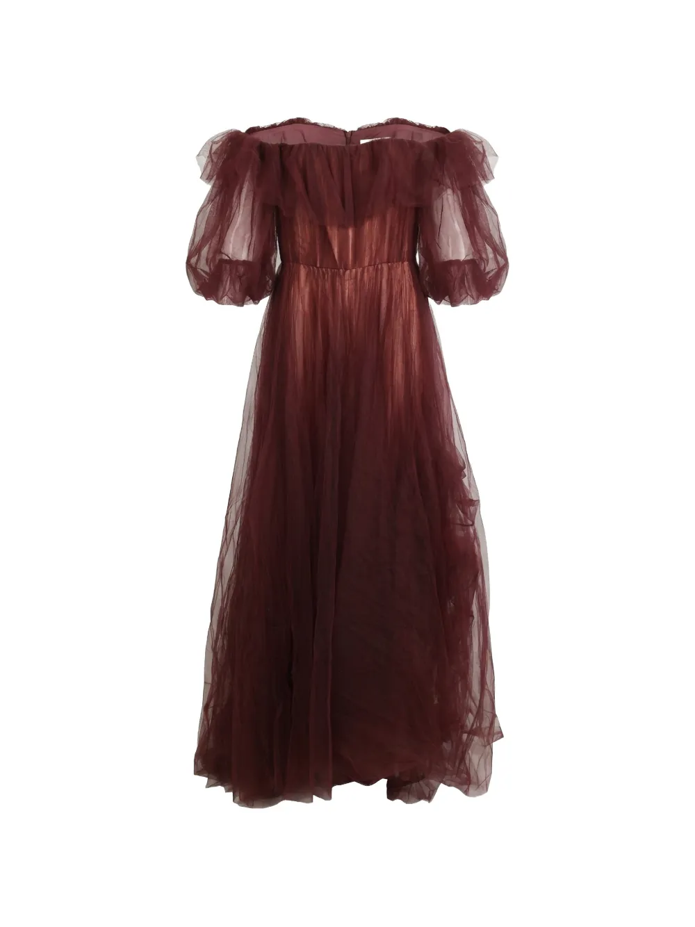 Valentino Garavani Abito con ruches - Rosso