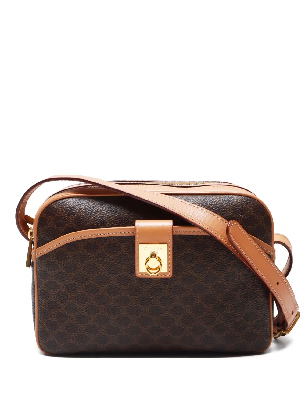 Céline Pre-Owned 1990-2000 Macadam-pattern shoulder bag | Brown | Image 1
