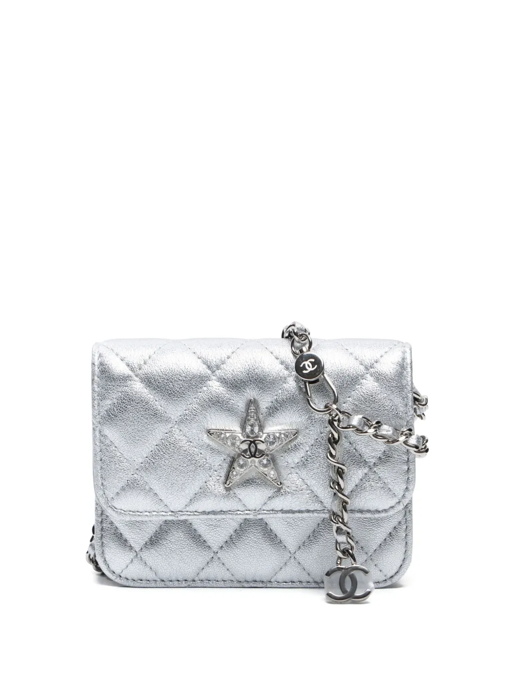 CHANEL Pre-Owned 2020 small Matelasse Chain shoulder bag | Silver | Image 1