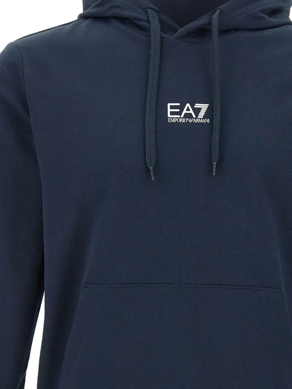 Ea7 Emporio Armani ストレッチコットン パーカー | ブルー | FARFETCH JP