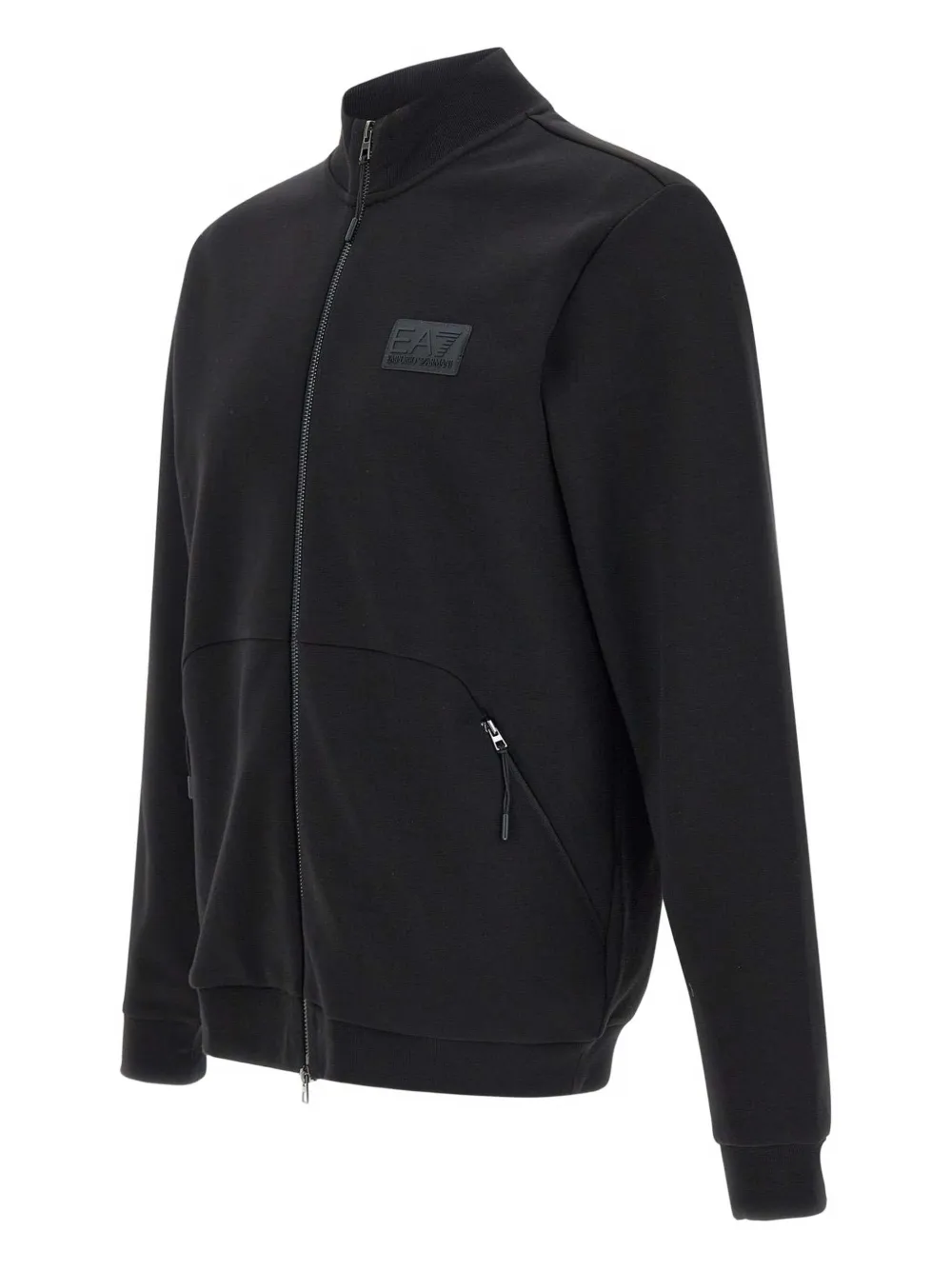 Ea7 Emporio Armani Stretch-katoenen sweater Zwart
