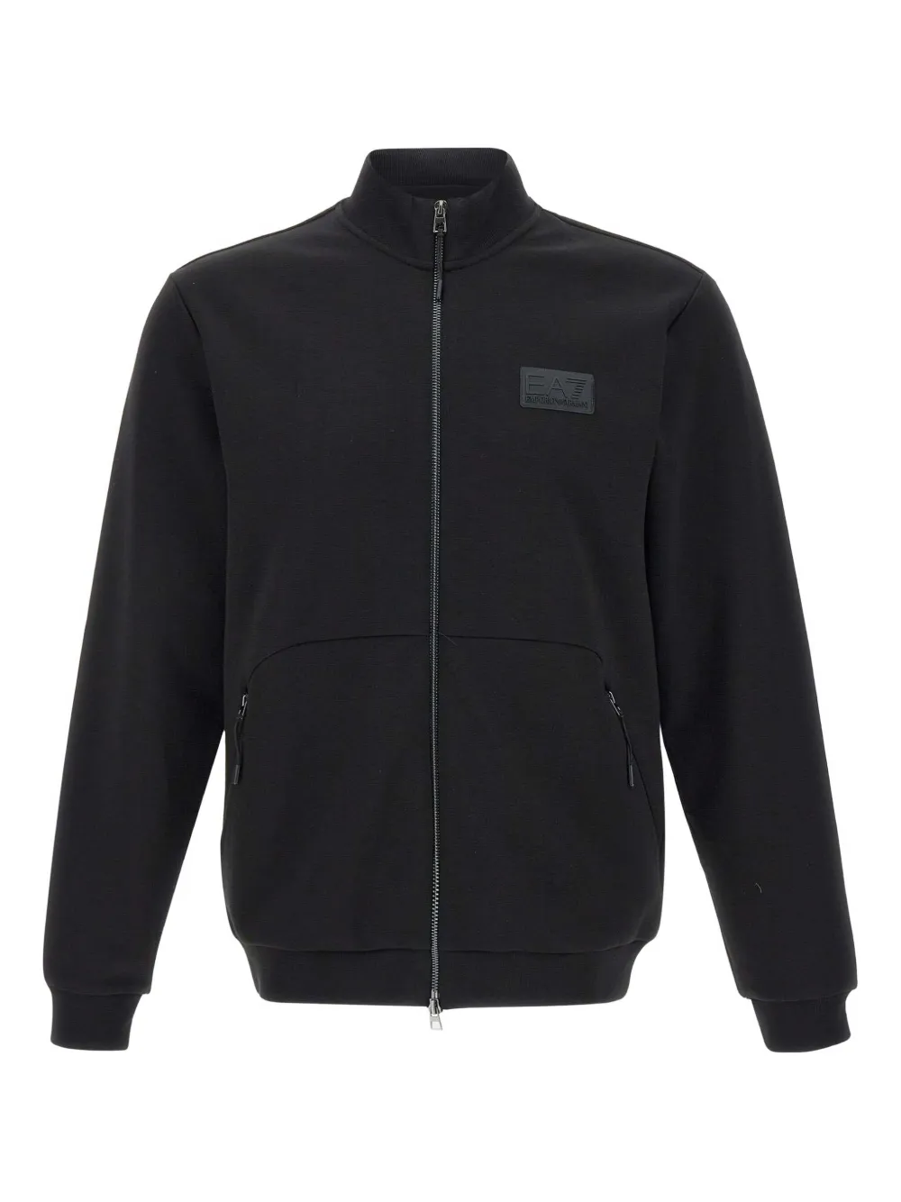 Ea7 Emporio Armani Stretch-katoenen sweater Zwart