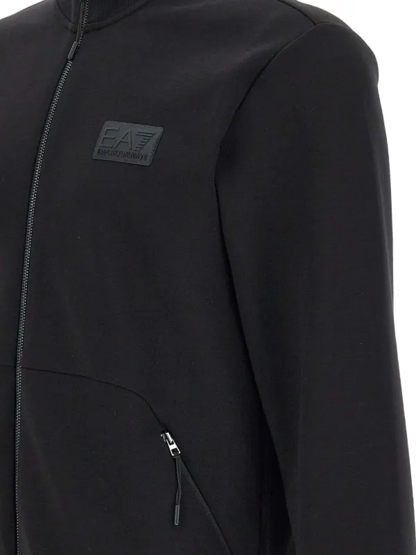 Ea7 Emporio Armani stretch-cotton Sweatshirt | Black | FARFETCH
