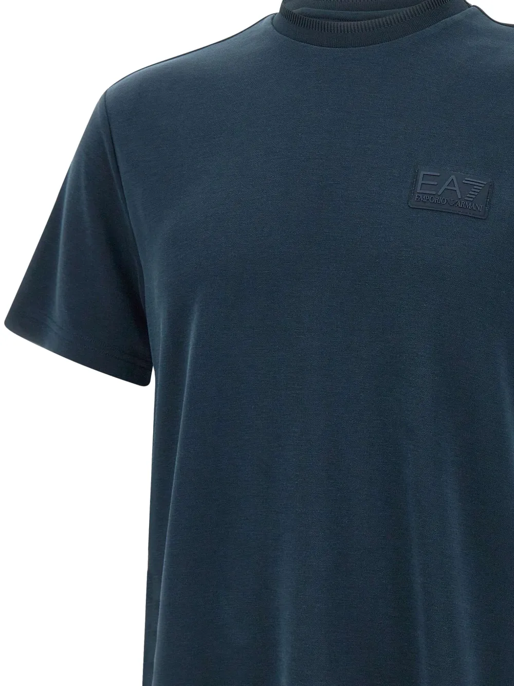 Ea7 Emporio Armani T-shirt met logopatch Blauw