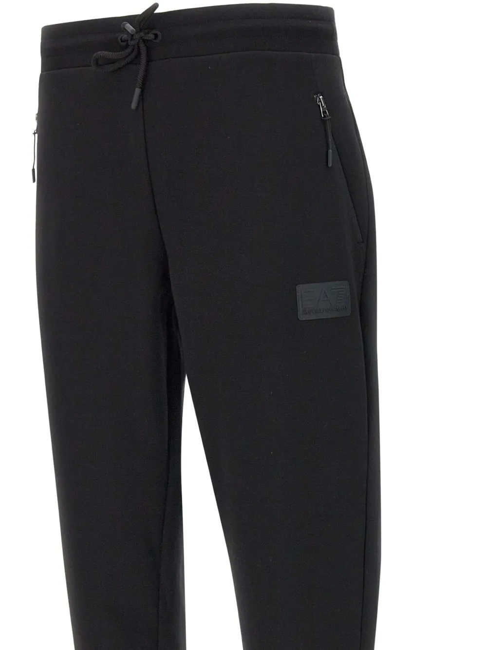 Ea7 Emporio Armani Trainingsbroek in katoenblend Zwart