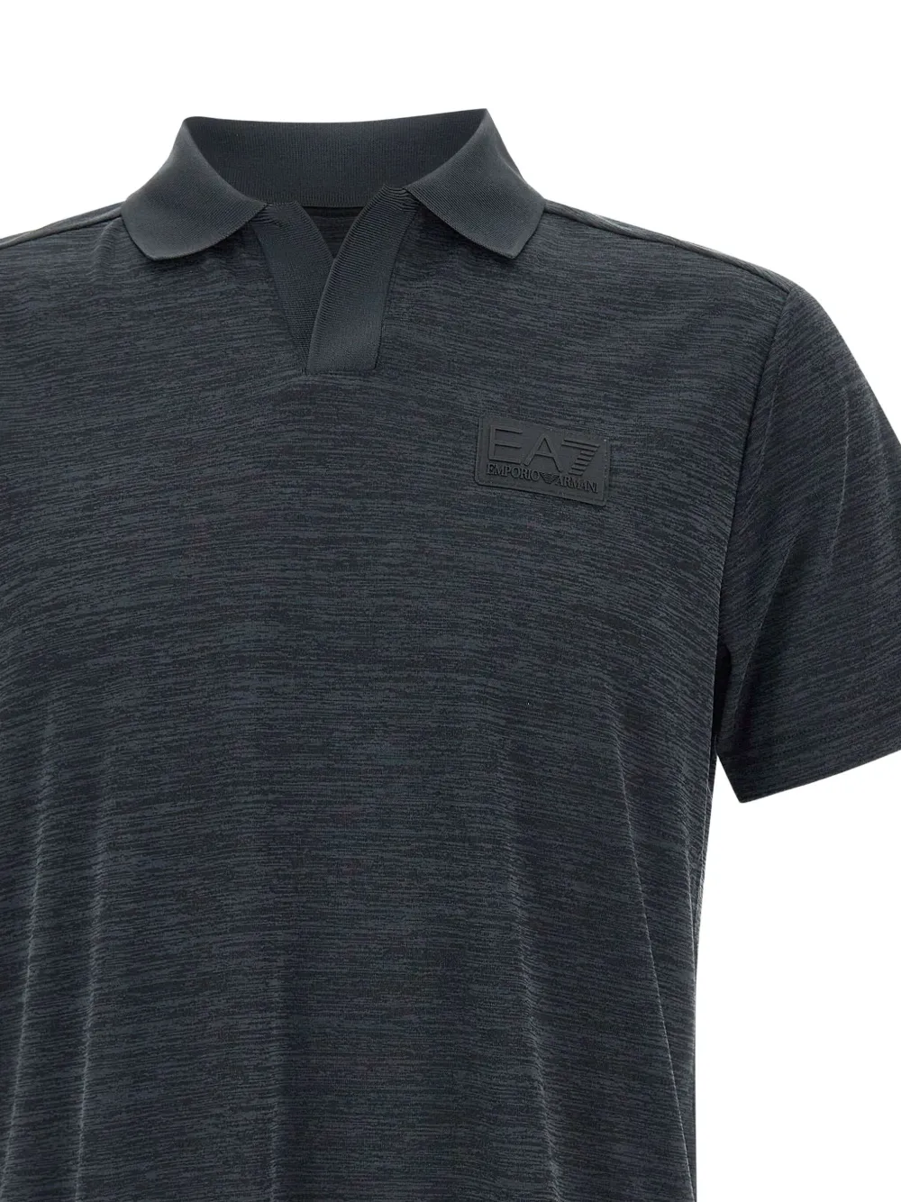 Ea7 Emporio Armani Poloshirt met logopatch Zwart