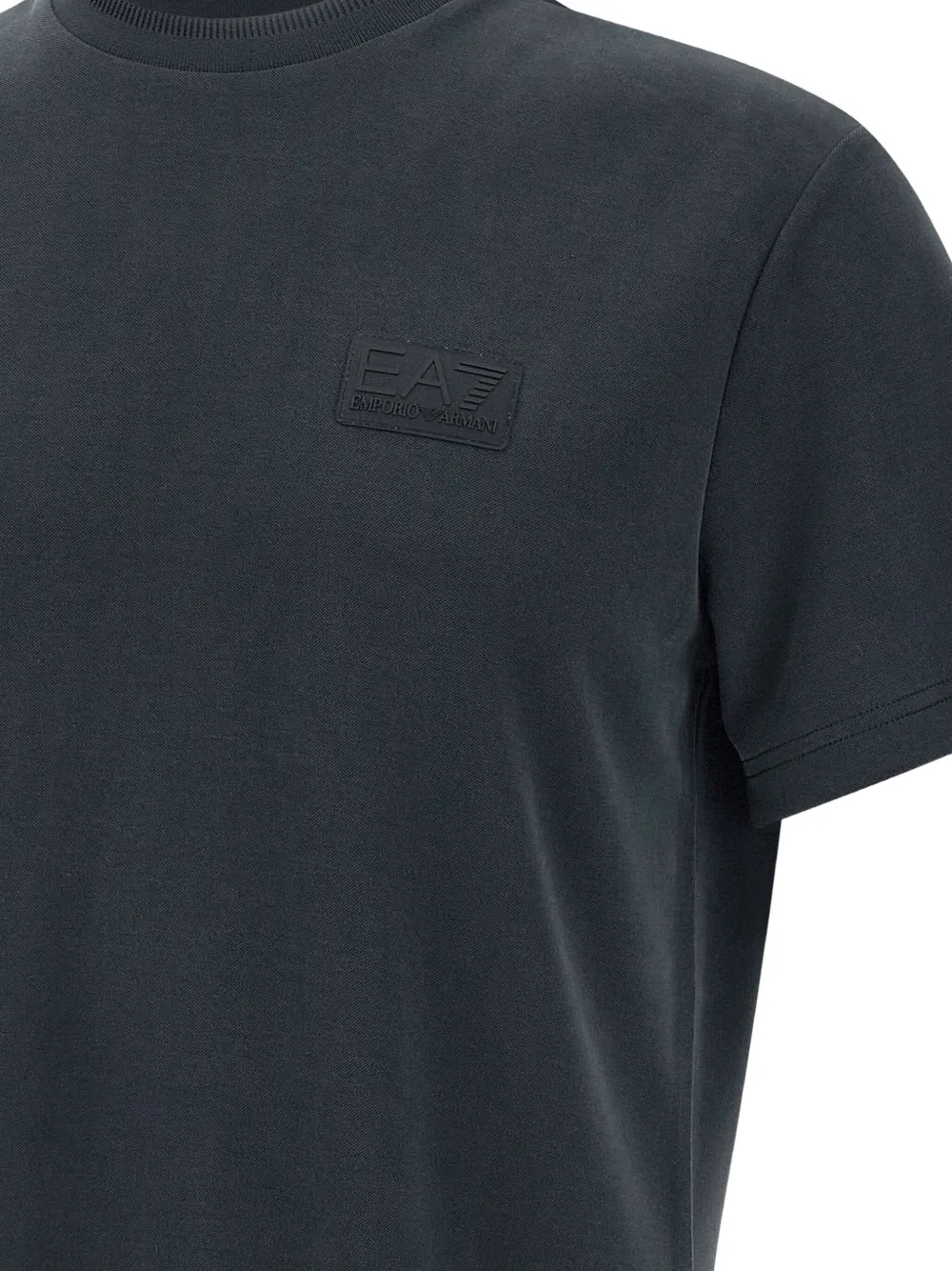 Ea7 Emporio Armani T-shirt met logopatch Zwart