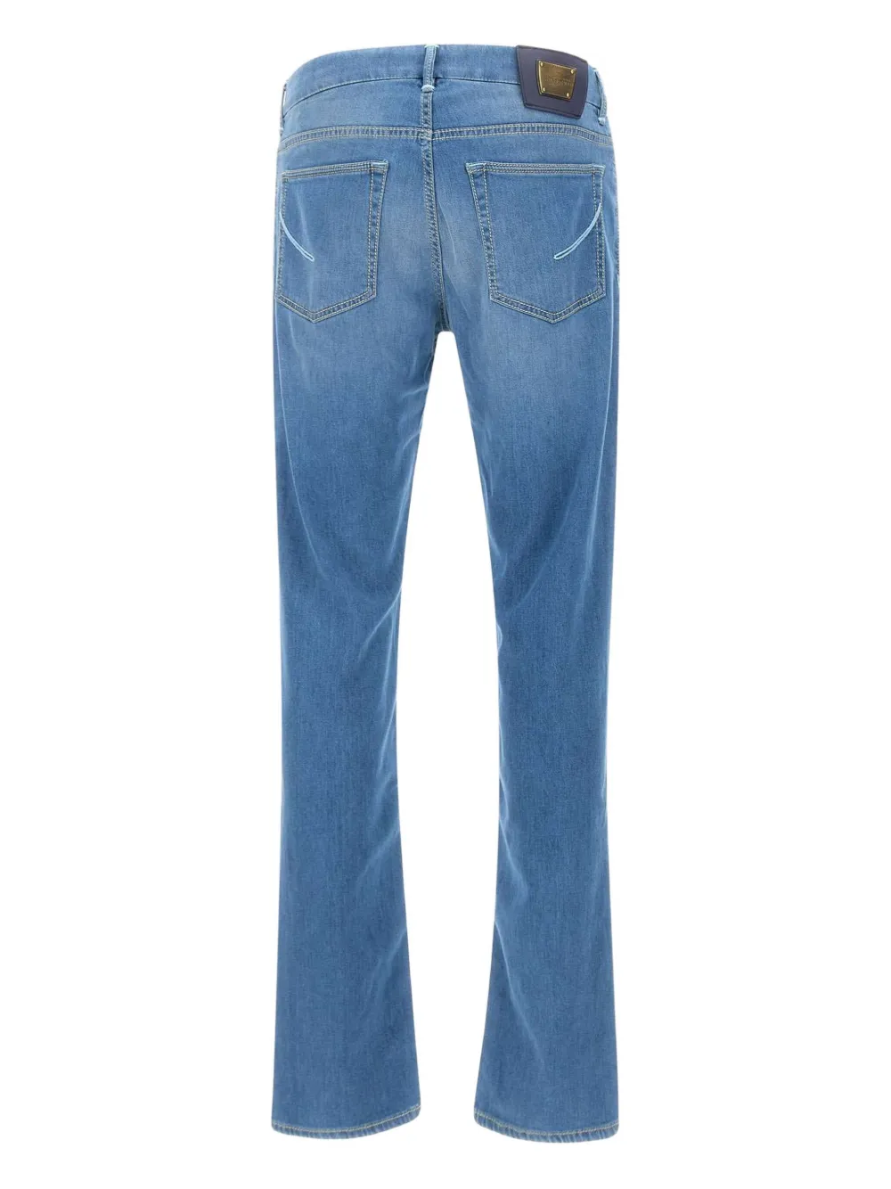Hand Picked logo-patch jeans - Blauw
