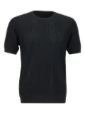Kangra open-knit T-shirt - Black