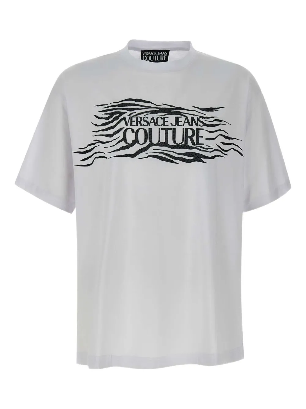 VERSACE JEANS COUTURE ZEBRA-MOTIF T-SHIRT 
