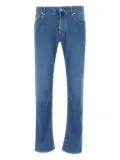Hand Picked logo-patch jeans - Blue