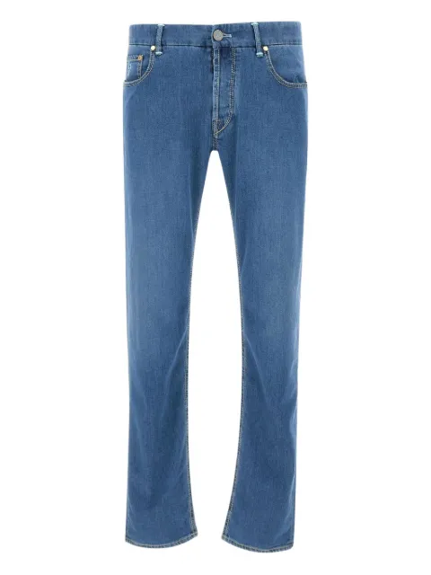 Hand Picked logo-patch jeans 
