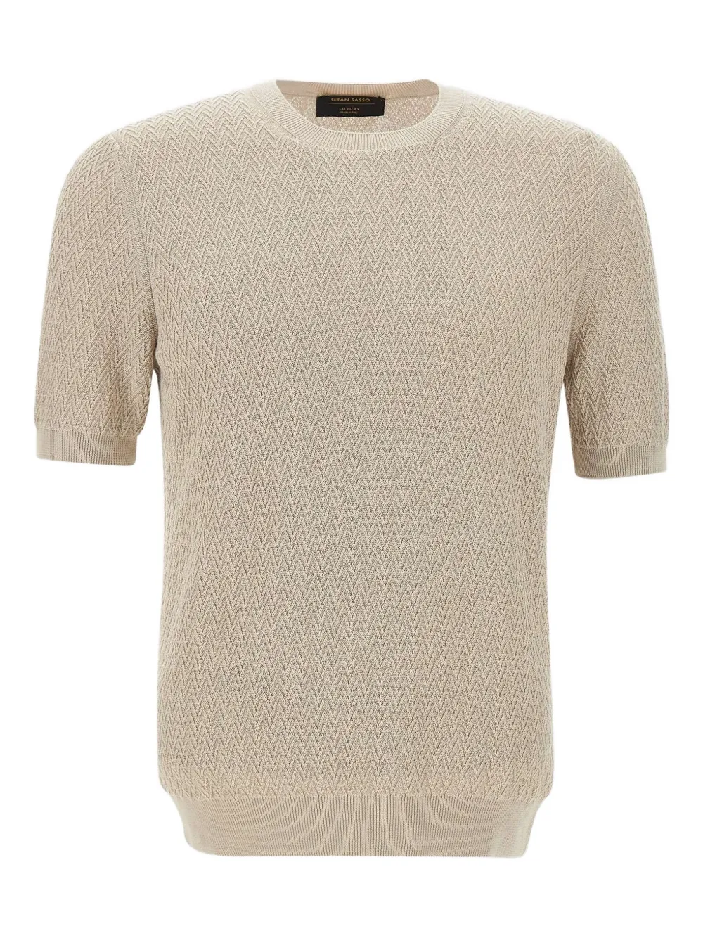 Gran Sasso fine-knit T-shirt | Neutrals | Image 1