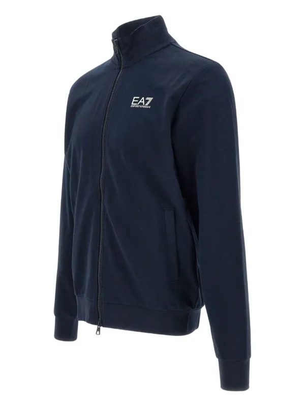 Ea7 Emporio Armani Cotton Sweatshirt Blue FARFETCH TH