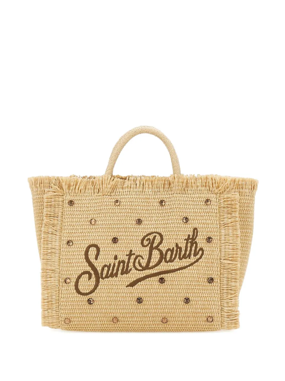 MC2 Saint Barth Shopper met geborduurd logo Beige