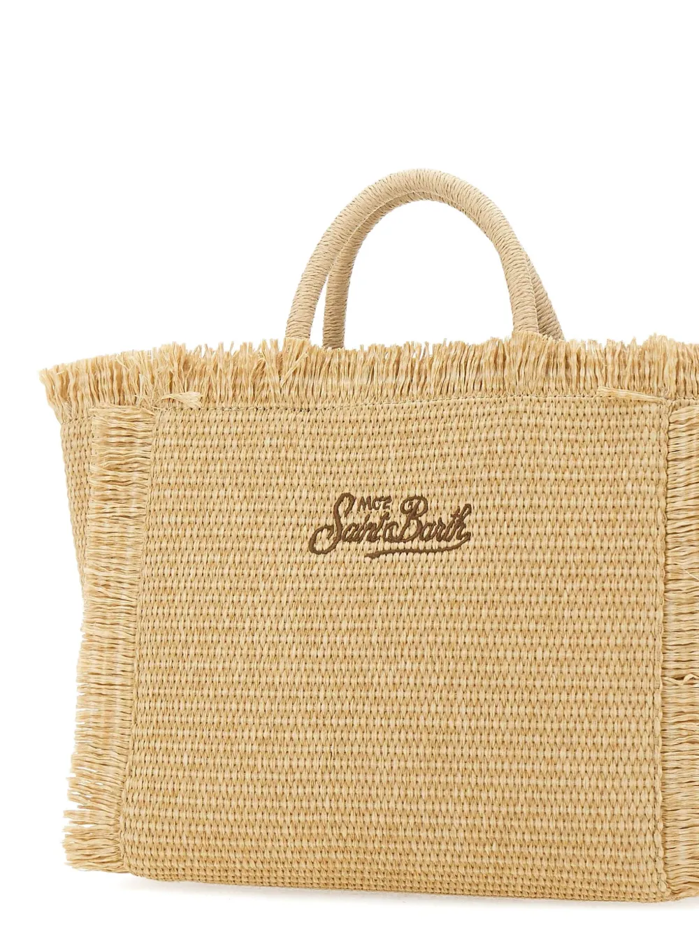 MC2 Saint Barth Shopper met geborduurd logo Beige