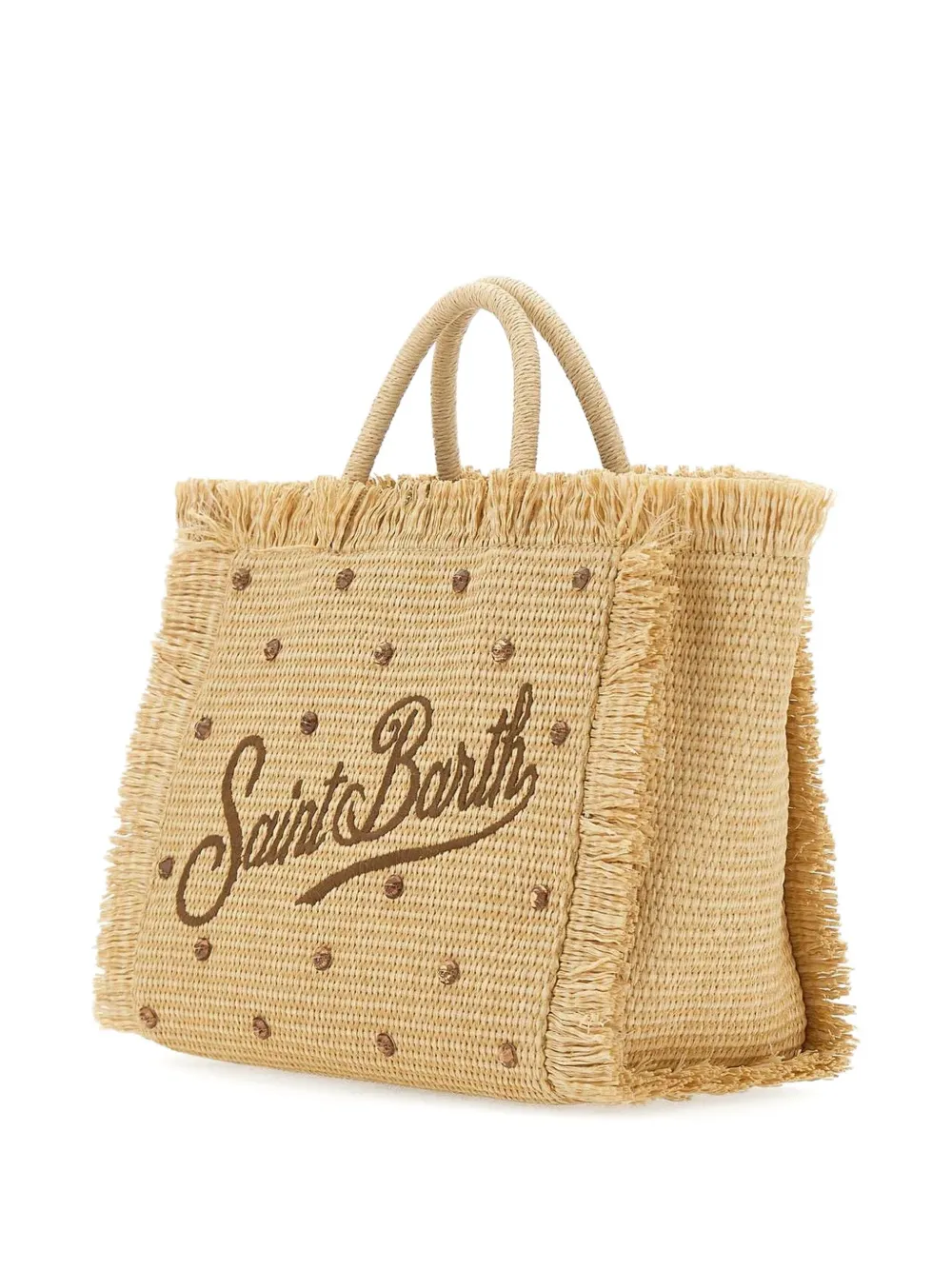 MC2 Saint Barth Shopper met geborduurd logo Beige
