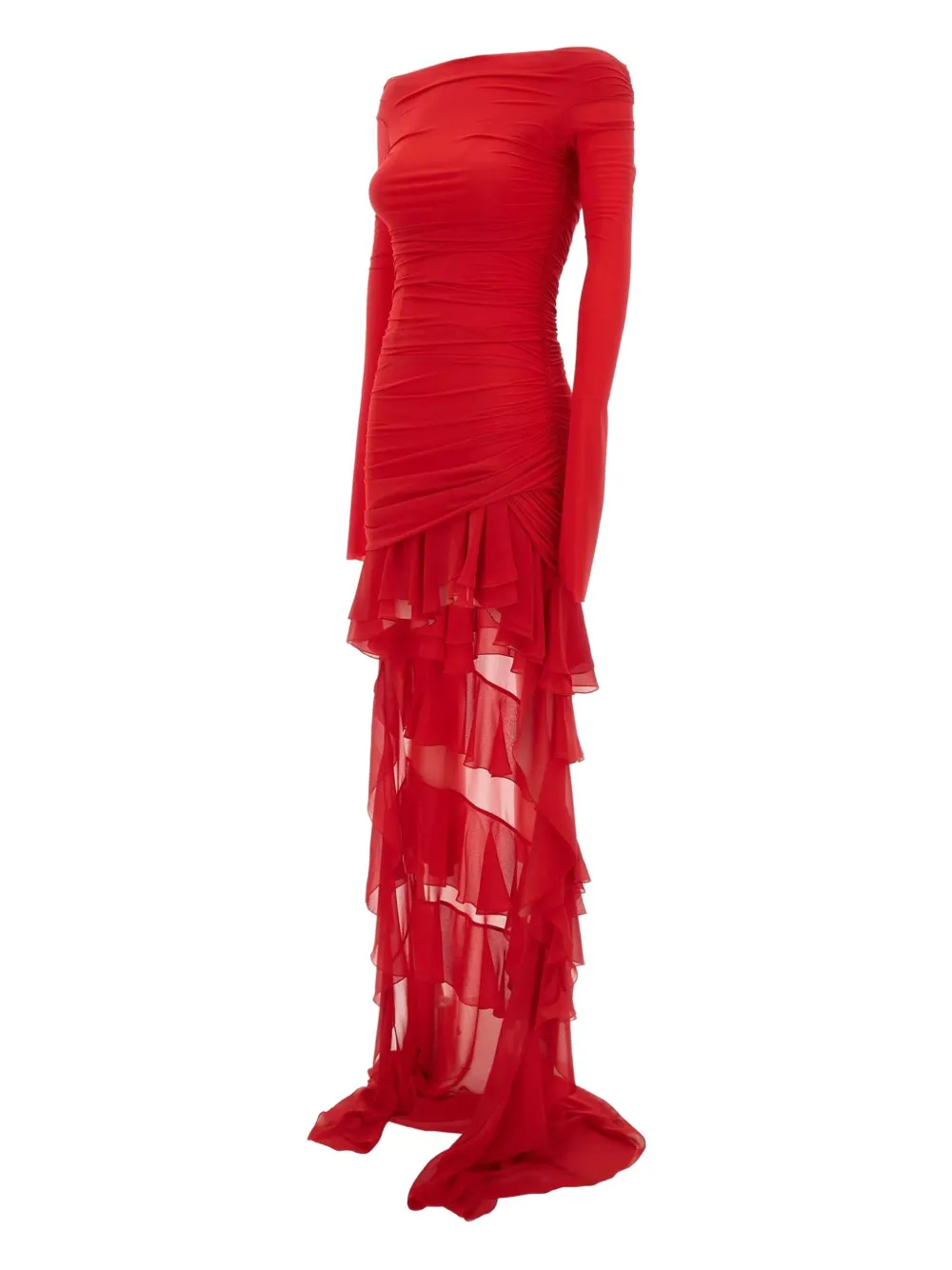 Blumarine Mini-jurk met ruches Rood