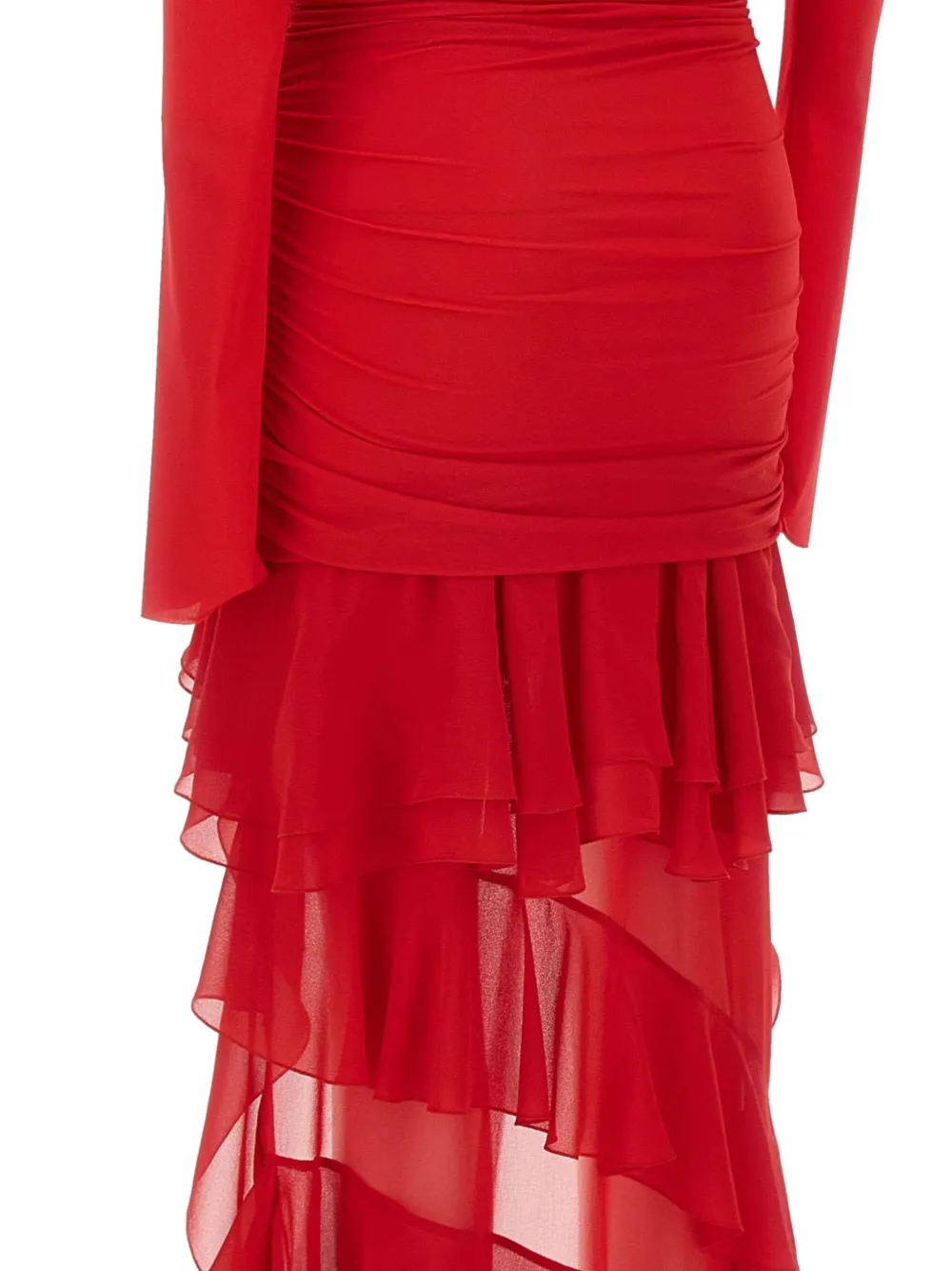 Blumarine Mini-jurk met ruches Rood