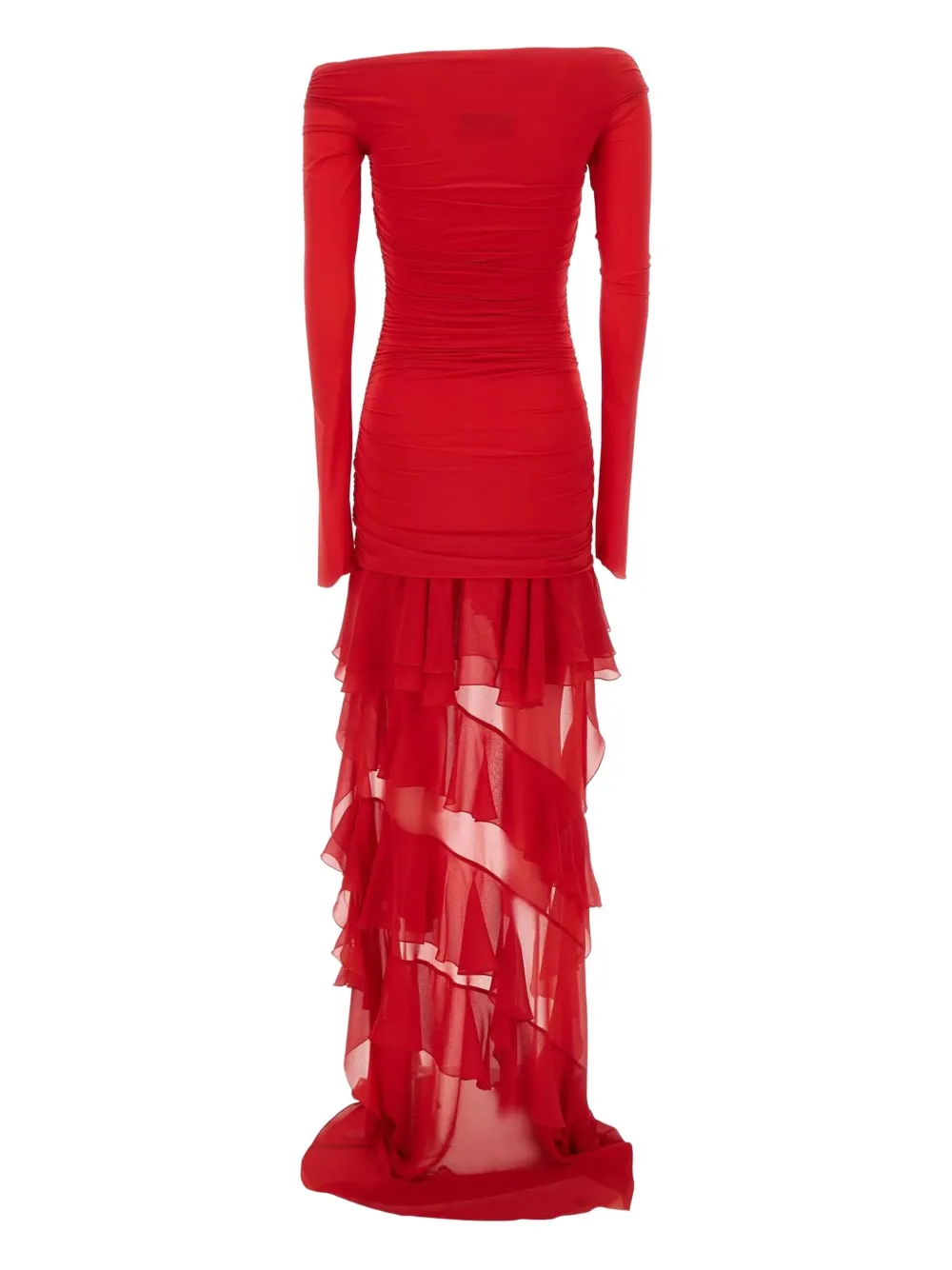 Blumarine ruffled mini dress - Rood