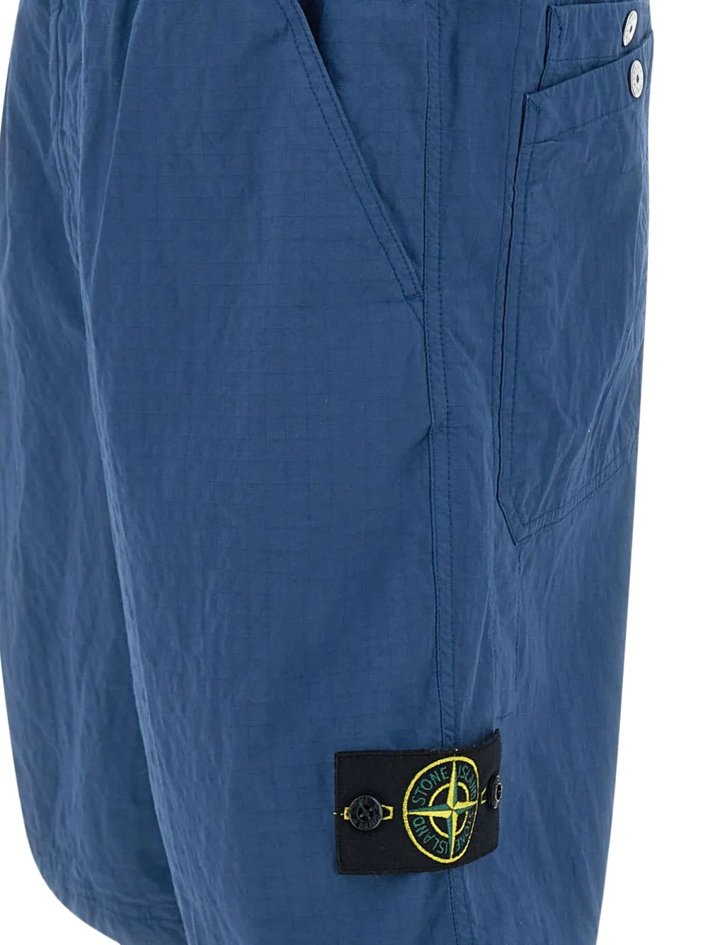 Stone Island Shorts met logopatch Blauw