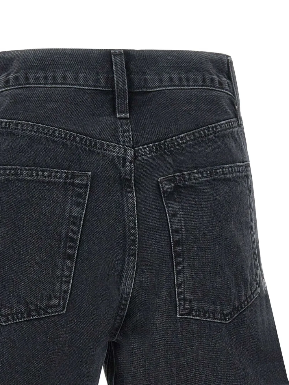 AGOLDE Katoenen spijkershorts Zwart