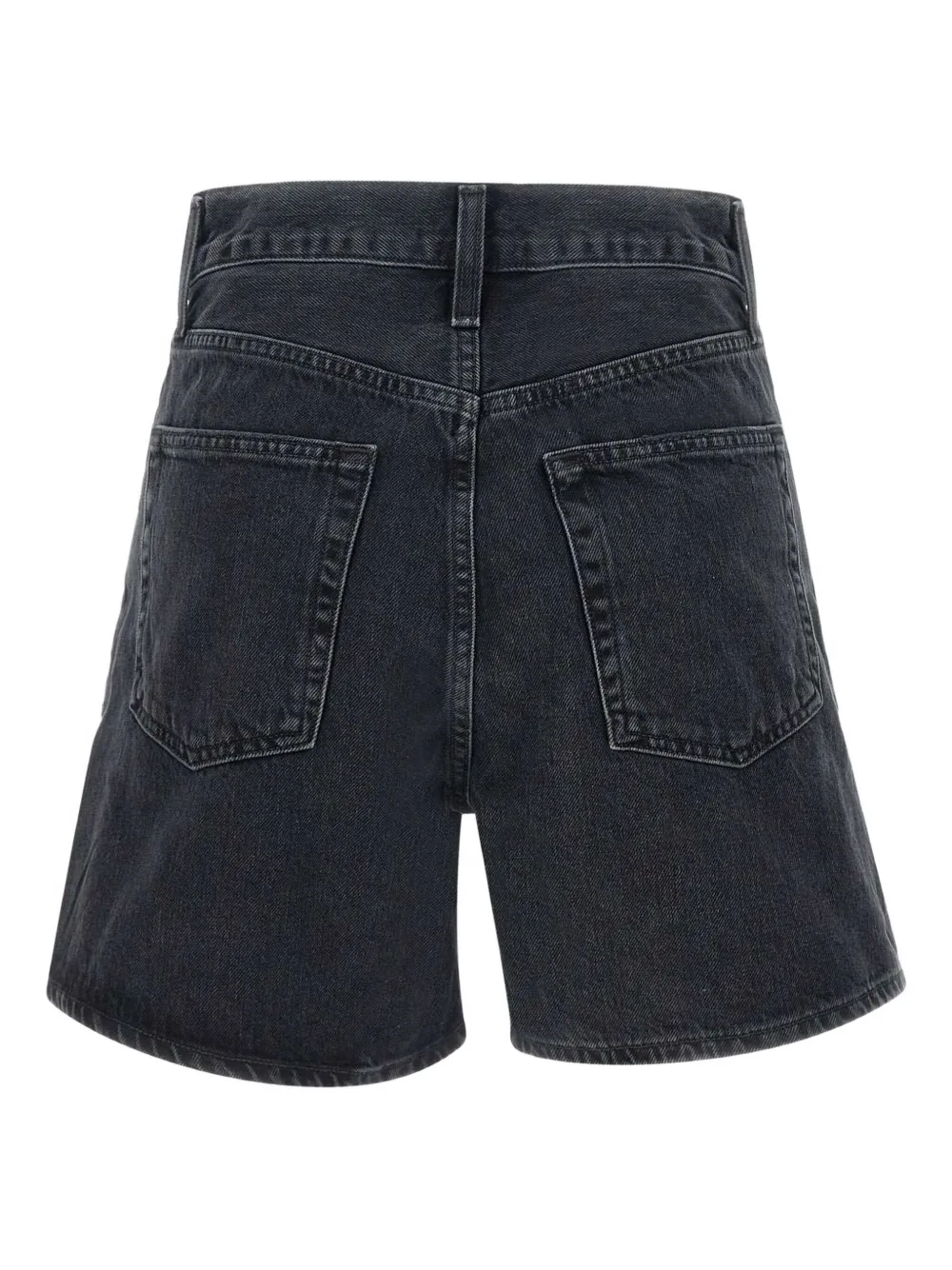 AGOLDE Katoenen spijkershorts Zwart