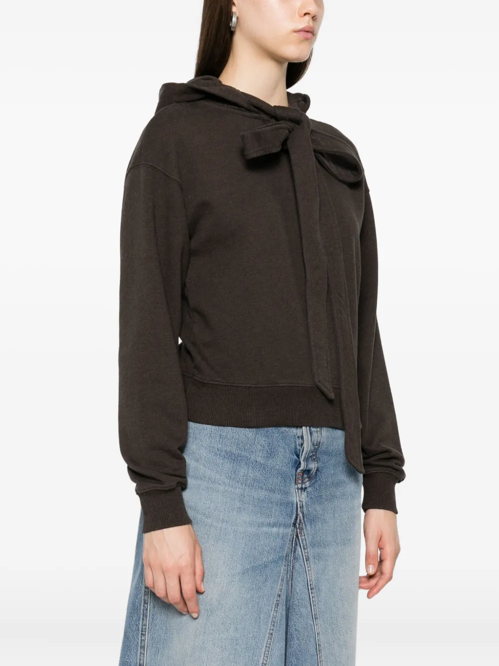 JW Anderson Hoodie met striksluiting Bruin