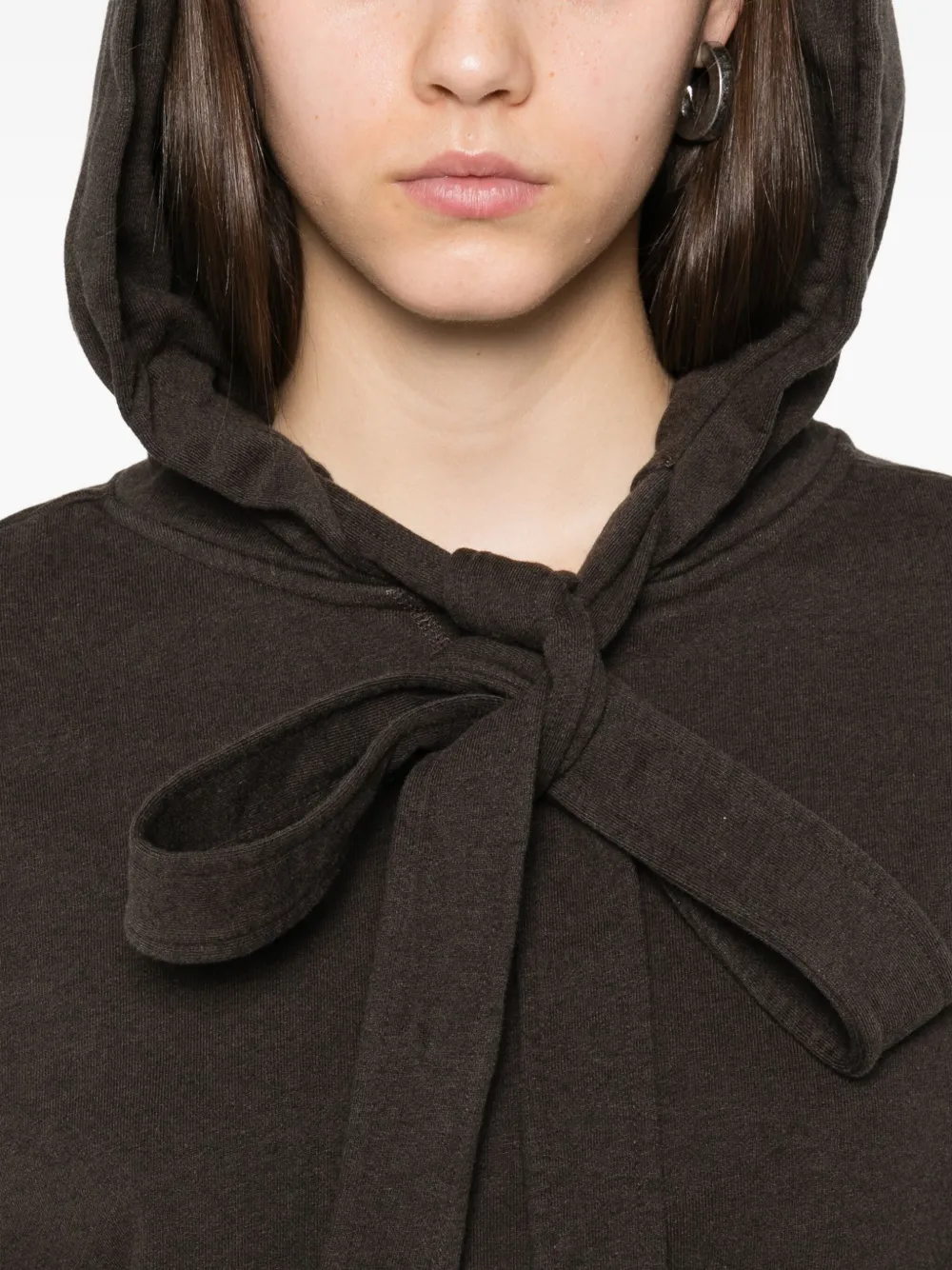 JW Anderson Hoodie met striksluiting Bruin