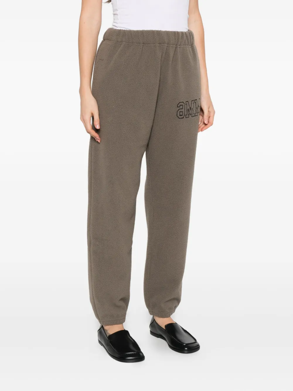 MM6 Maison Margiela Trainingsbroek met geborduurd logo Bruin