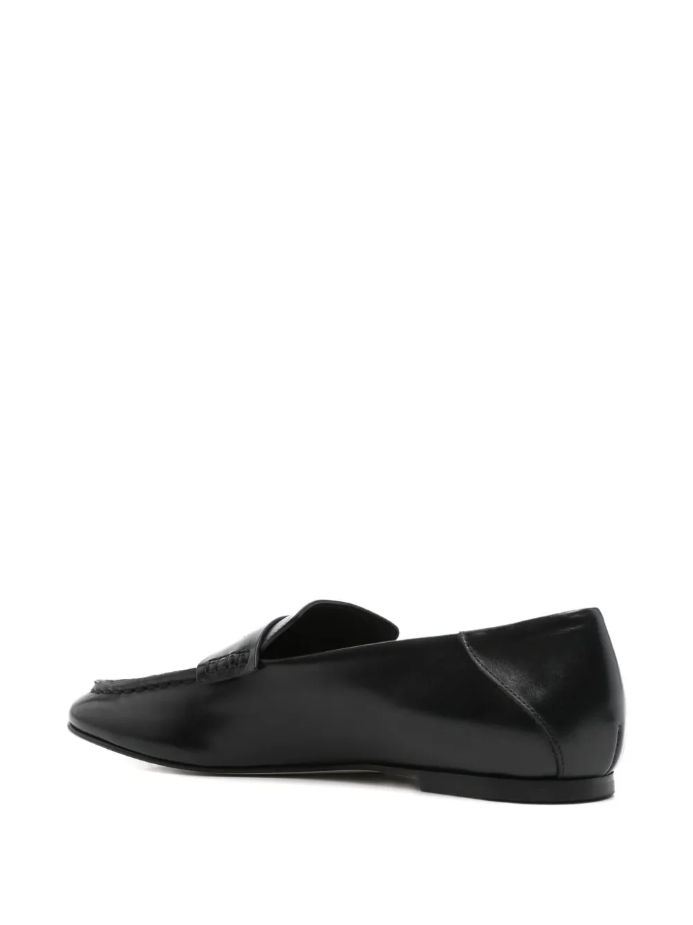 Dear Frances Drew Penny Leather Loafers In Black