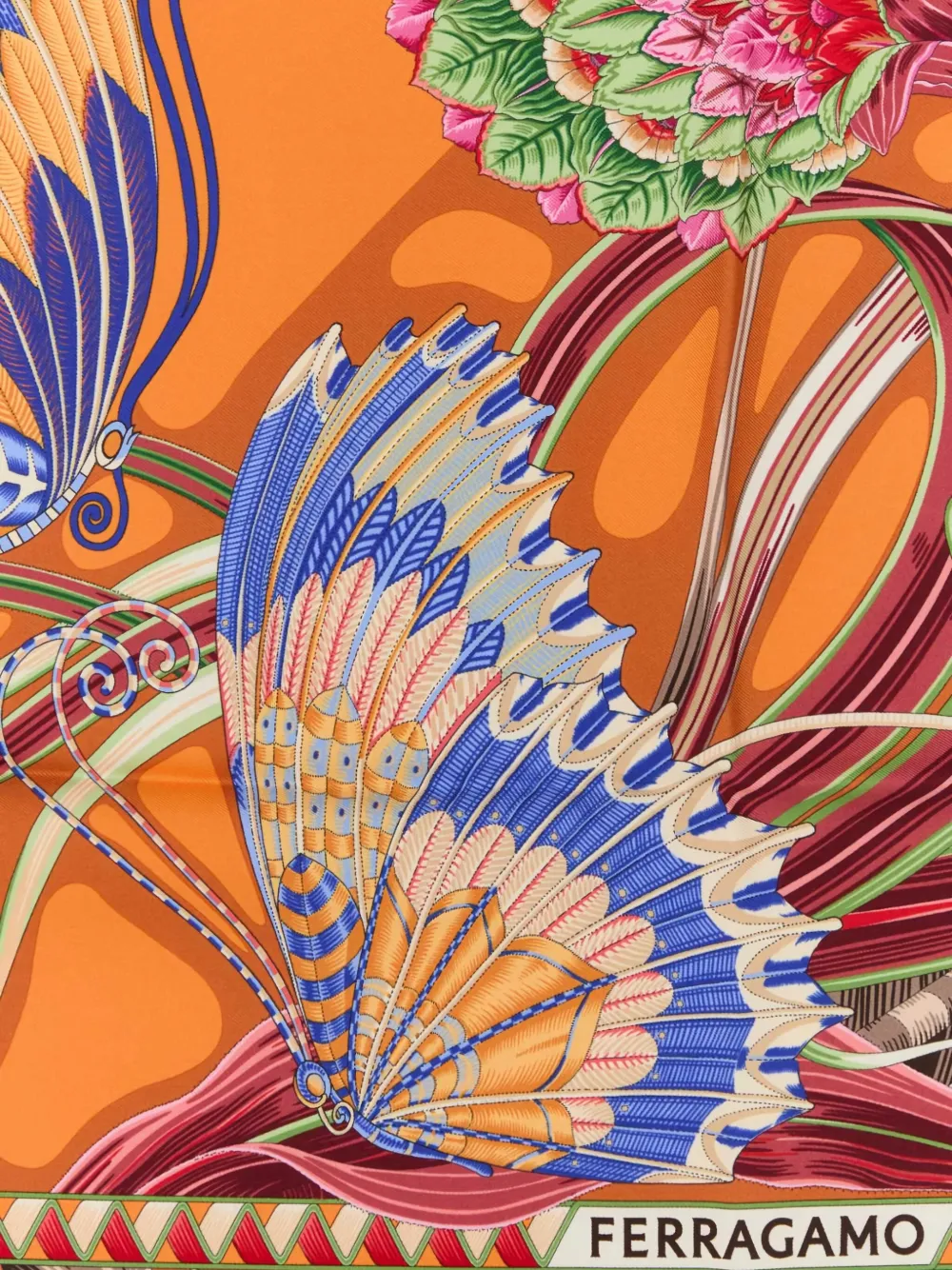 Ferragamo Zijden sjaal Oranje